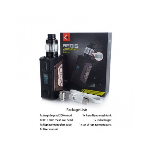 GeekVape Aegis Legend 200W TC Kit & Aero Mesh Tank