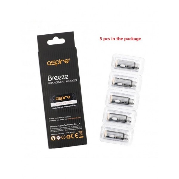 Aspire Breeze Coils 0.6 & 1.2 ohm (5pcs/pack)