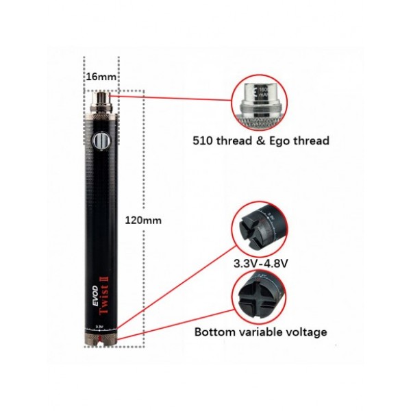 Evod Twist 2 Battery