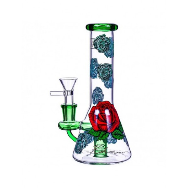 Erick Khan Rose Beaker Bong 8 Inches