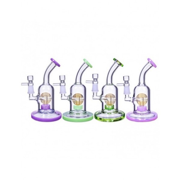 The Attraction Titled Showerhead Perc Bong & Dab Rig 7 Inches