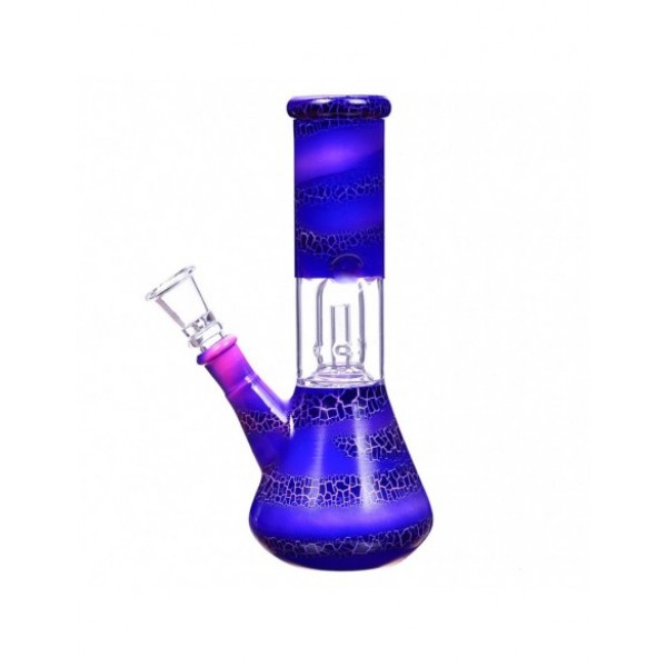 Deep Crackle Percolator Beaker Bong 8 Inches